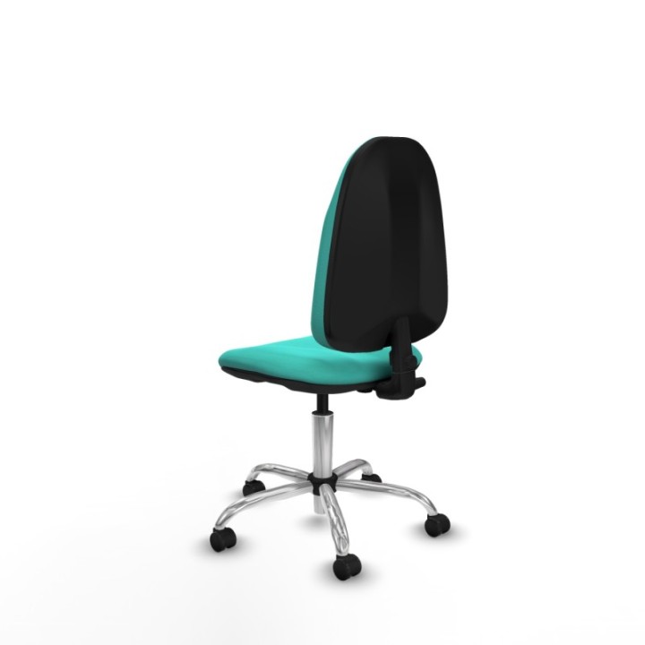 Algarra CP similpiel turquesa  base cromada ruedas engomadas 50mm