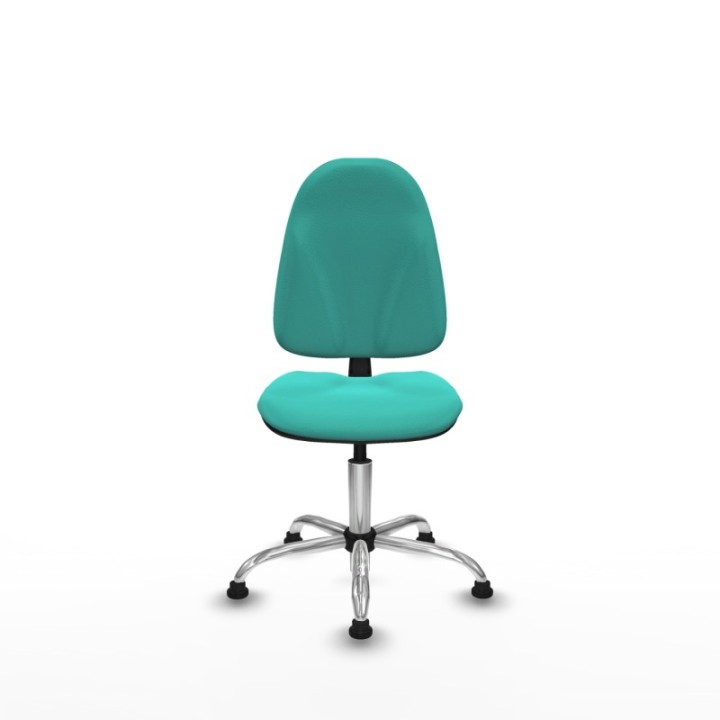 Algarra CP similpiel turquesa  base cromada topes