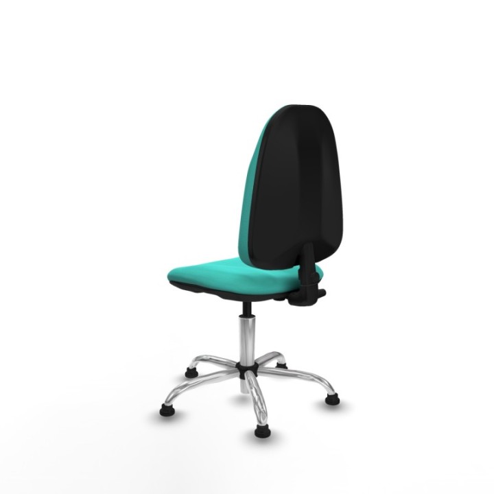 Algarra CP similpiel turquesa  base cromada topes