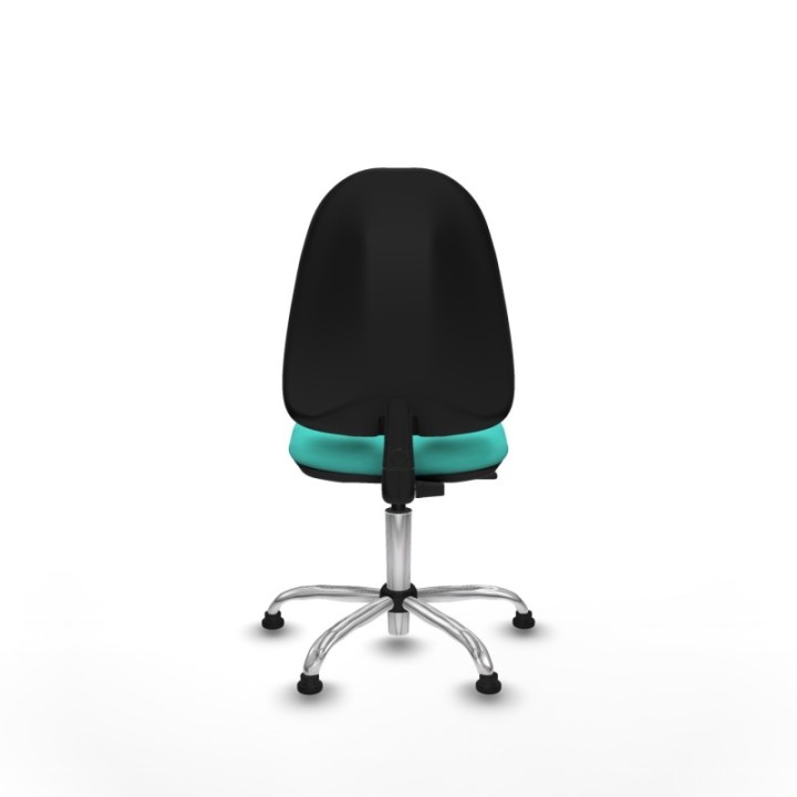 Algarra CP similpiel turquesa  base cromada topes