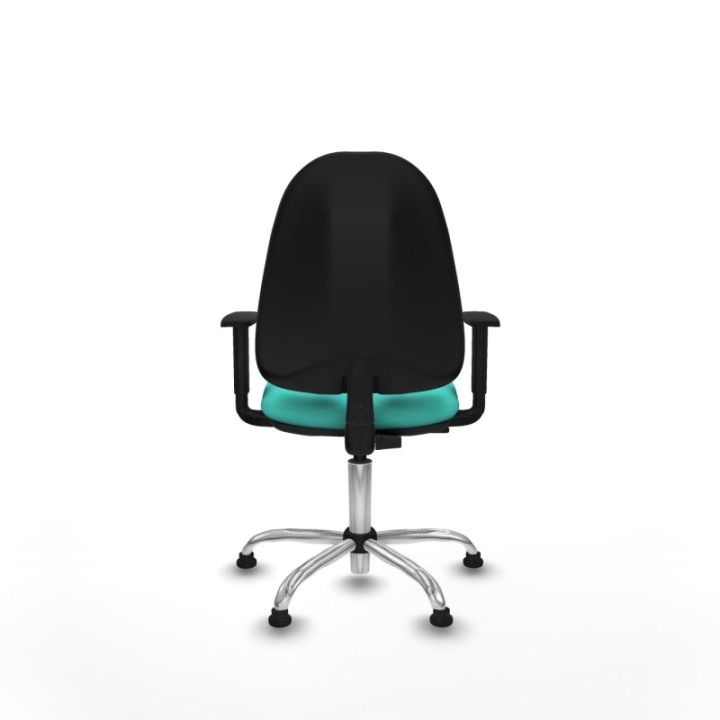 Algarra CP similpiel turquesa brazos 1D base cromada topes