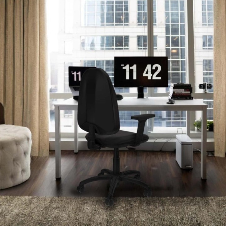 Algarra CP similpiel turquesa brazos 2D base poliamida ruedas autofrenantes 50mm