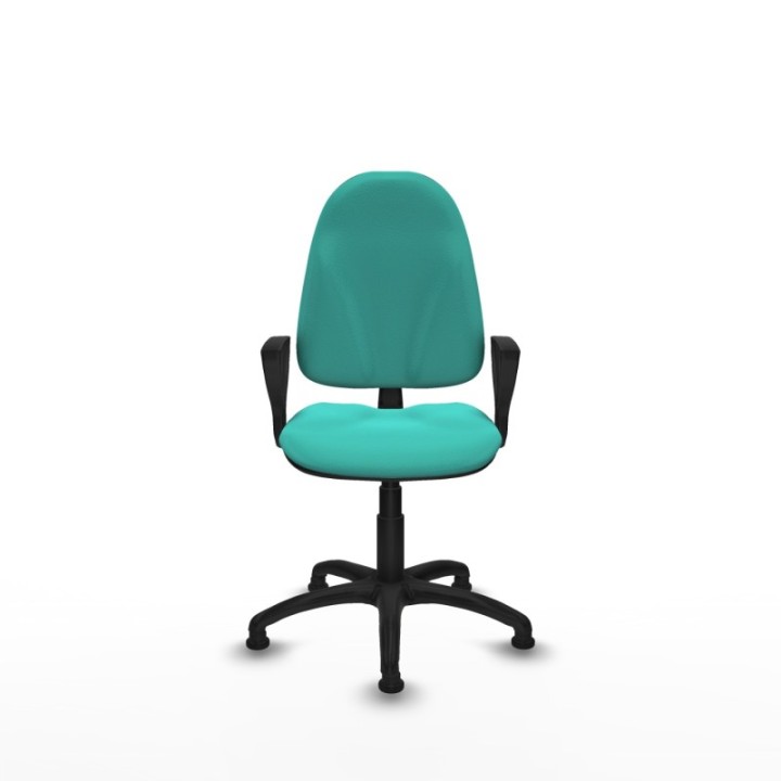 Algarra CP similpiel turquesa brazos fijos base poliamida topes