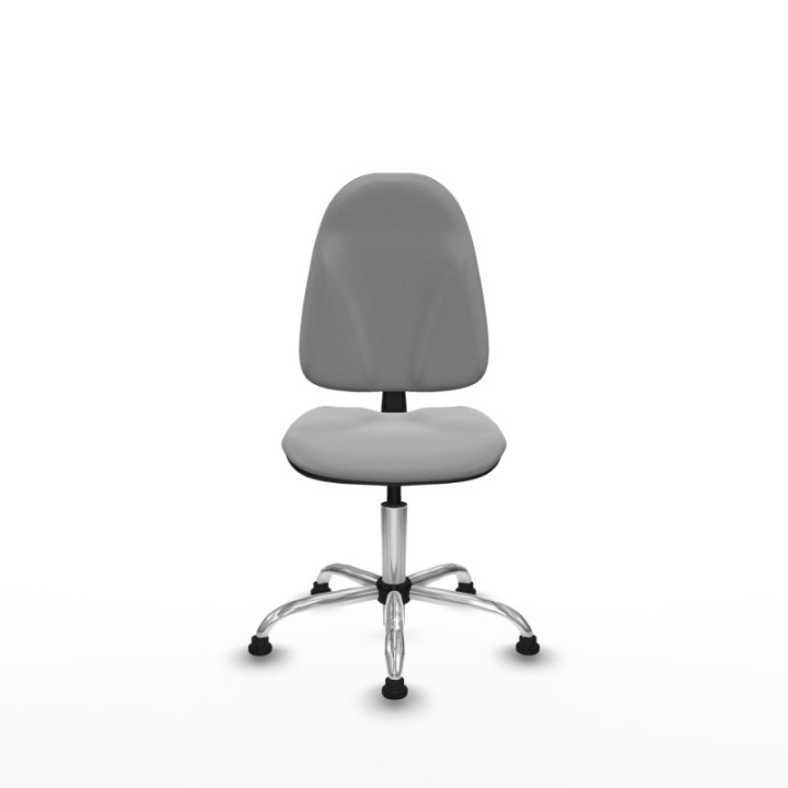 Algarra CP similpiel gris claro  base cromada topes