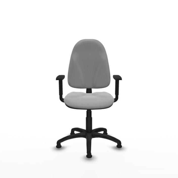 Algarra CP similpiel gris claro brazos 1D base poliamida topes