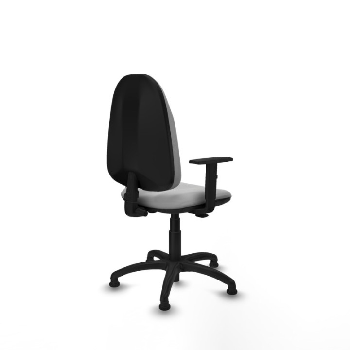 Algarra CP similpiel gris claro brazos 1D base poliamida topes