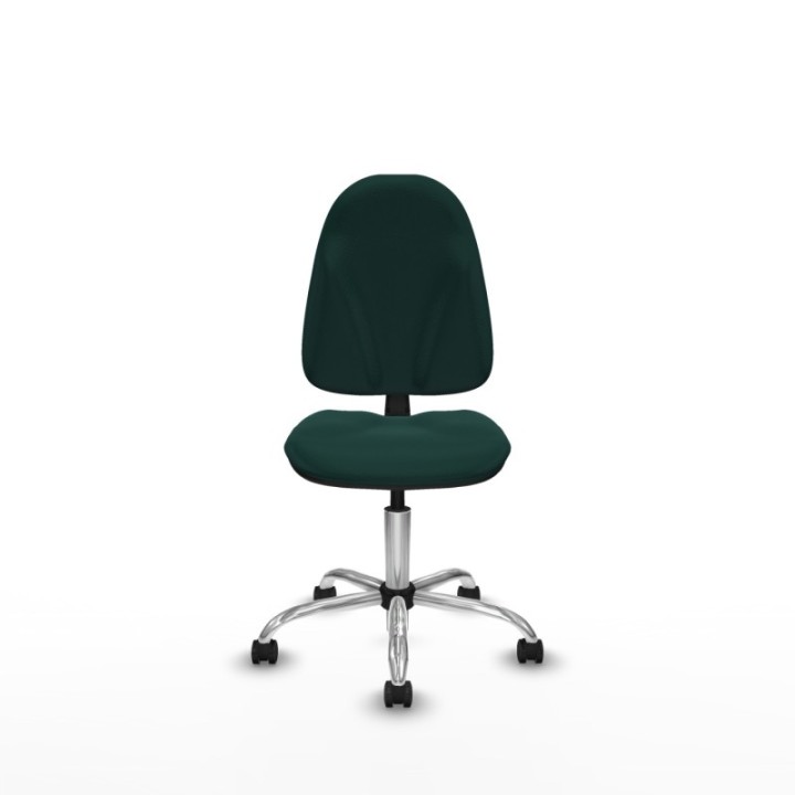 Algarra CP similpiel verde botella  base cromada ruedas autofrenantes 50mm