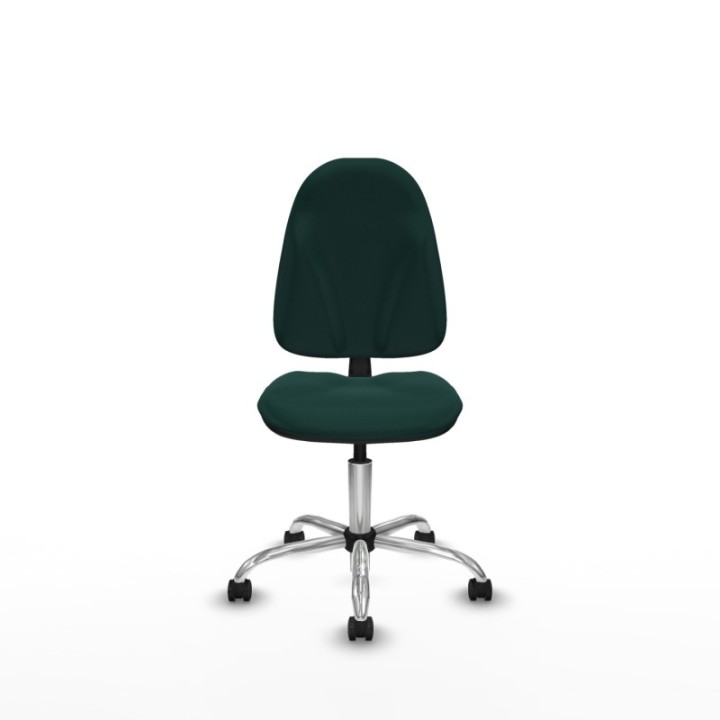 Algarra CP similpiel verde botella  base cromada ruedas engomadas 50mm