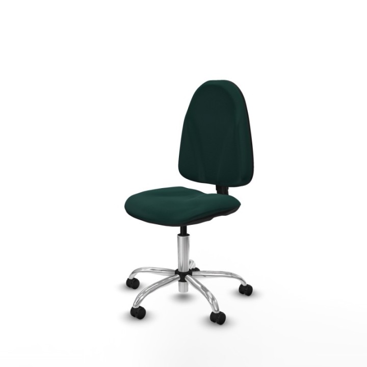 Algarra CP similpiel verde botella  base cromada ruedas engomadas 50mm