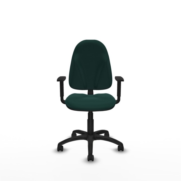 Algarra CP similpiel verde botella brazos 1D base poliamida ruedas autofrenantes 50mm