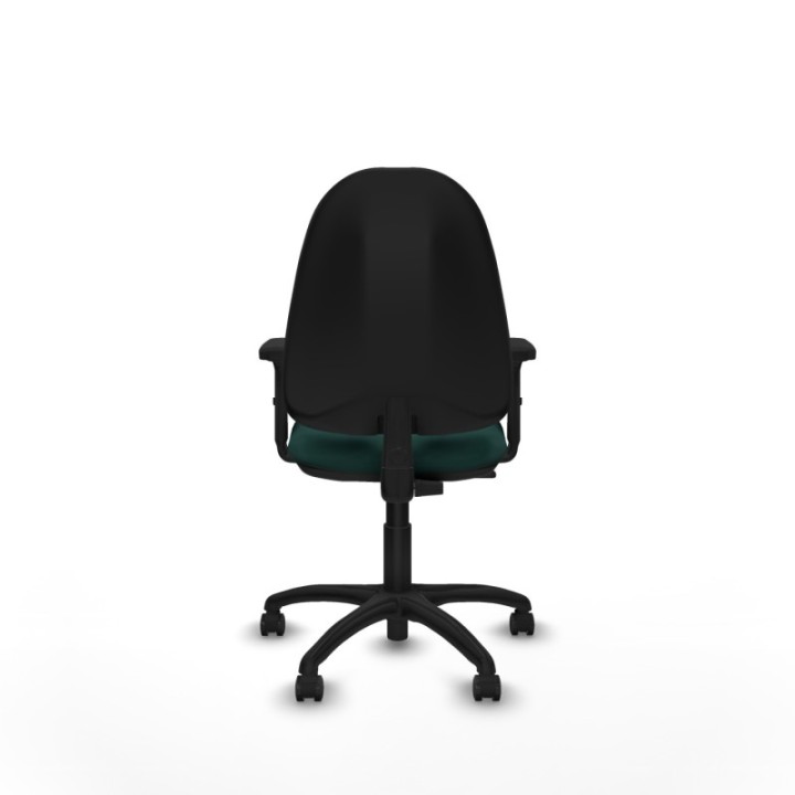 Algarra CP similpiel verde botella brazos 2D base poliamida ruedas autofrenantes 50mm