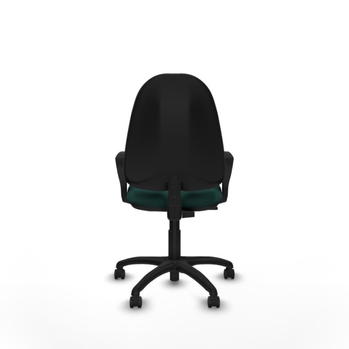 Algarra CP similpiel verde botella brazos fijos base poliamida ruedas autofrenantes 50mm