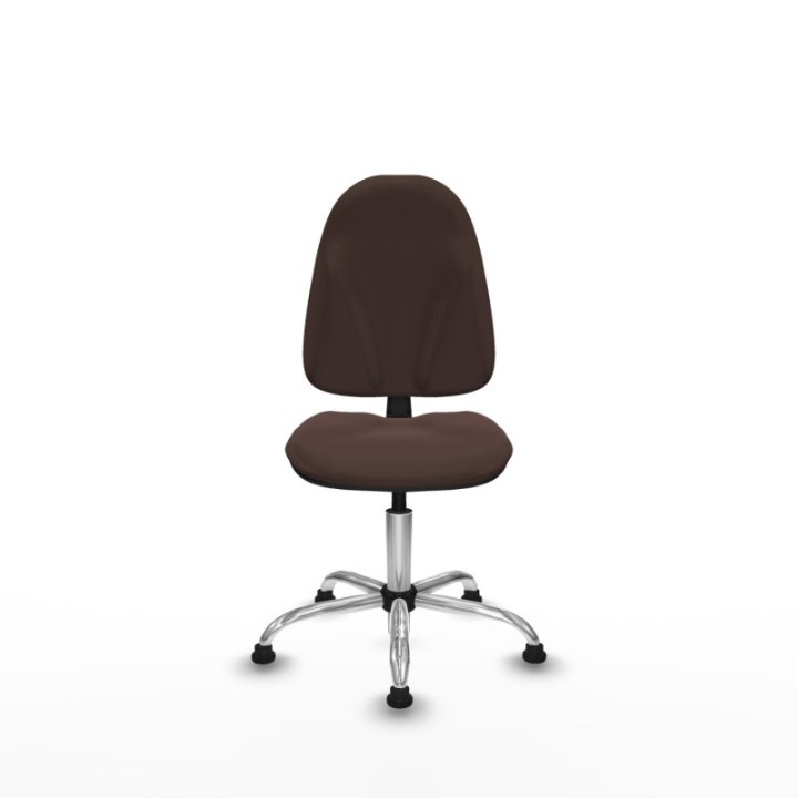 Algarra CP similpiel marrón oscuro  base cromada topes