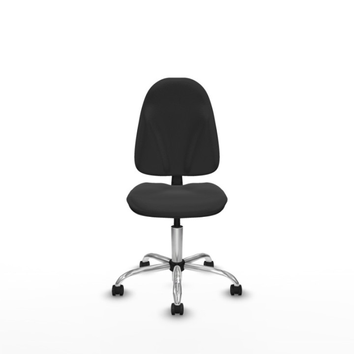 Algarra CP similpiel gris oscuro  base cromada ruedas autofrenantes 50mm