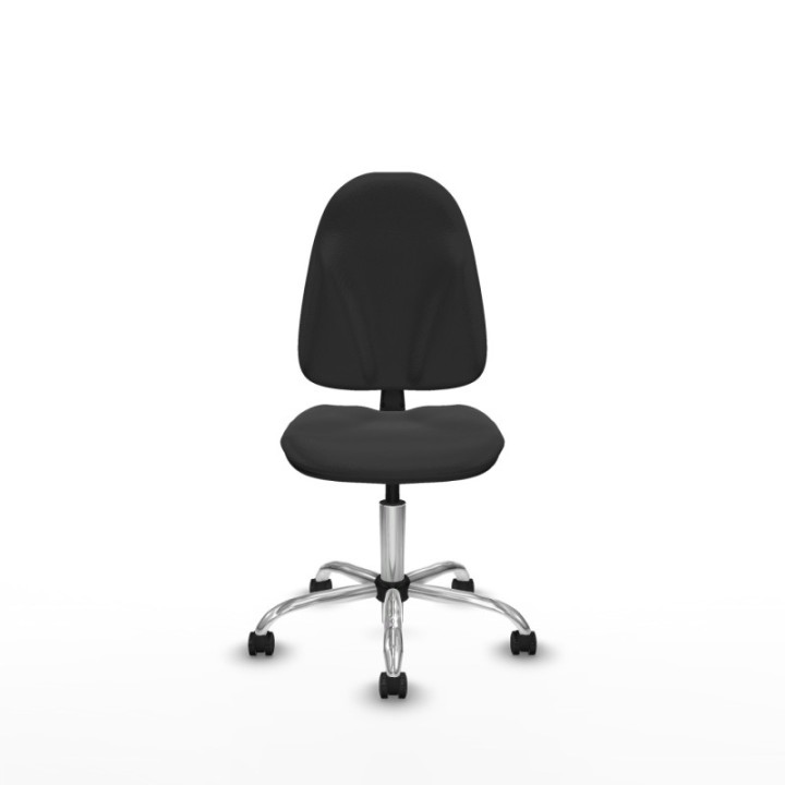 Algarra CP similpiel gris oscuro  base cromada ruedas engomadas 50mm