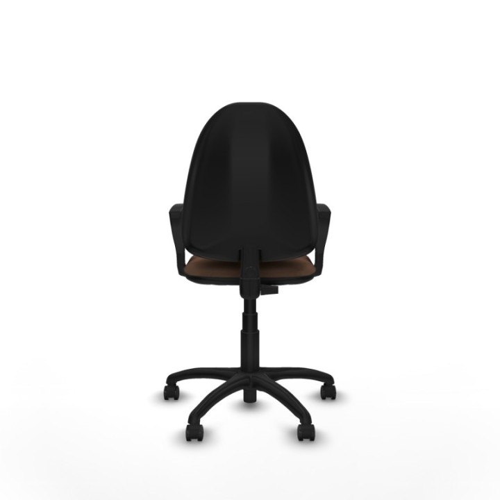 Aýna CP bali marrón oscuro brazos fijos base poliamida ruedas autofrenantes 50mm