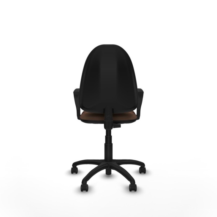 Aýna CP bali marrón oscuro brazos fijos base poliamida ruedas engomadas 50mm