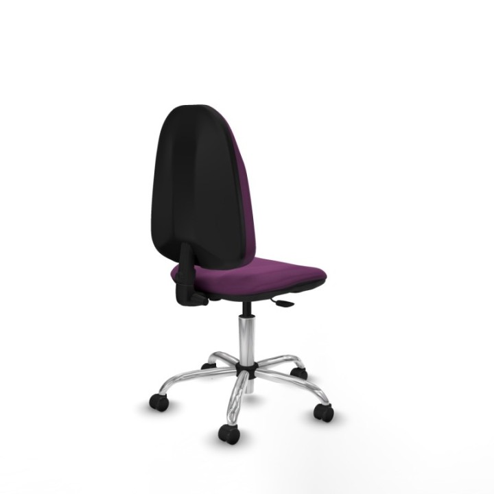 Algarra CP similpiel morado  base cromada ruedas autofrenantes 50mm