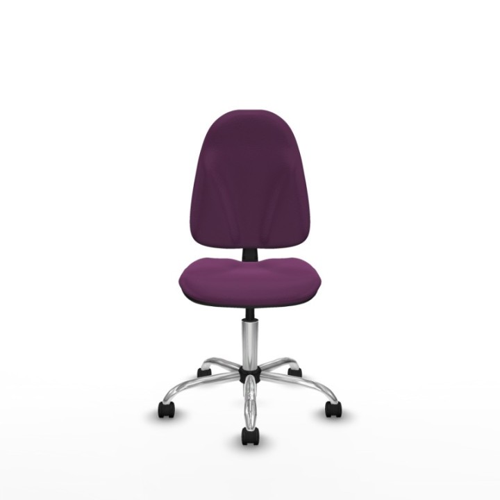 Algarra CP similpiel morado  base cromada ruedas nailon 50mm