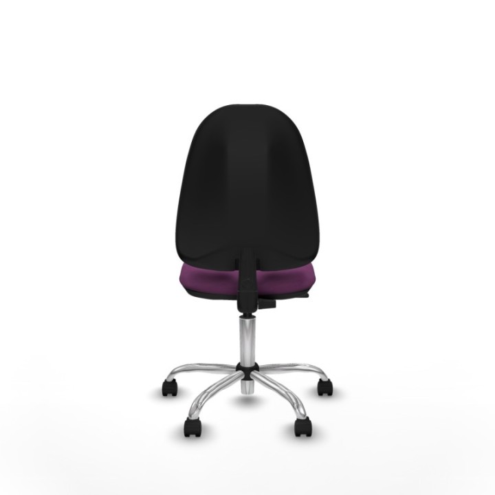 Algarra CP similpiel morado  base cromada ruedas nailon 50mm