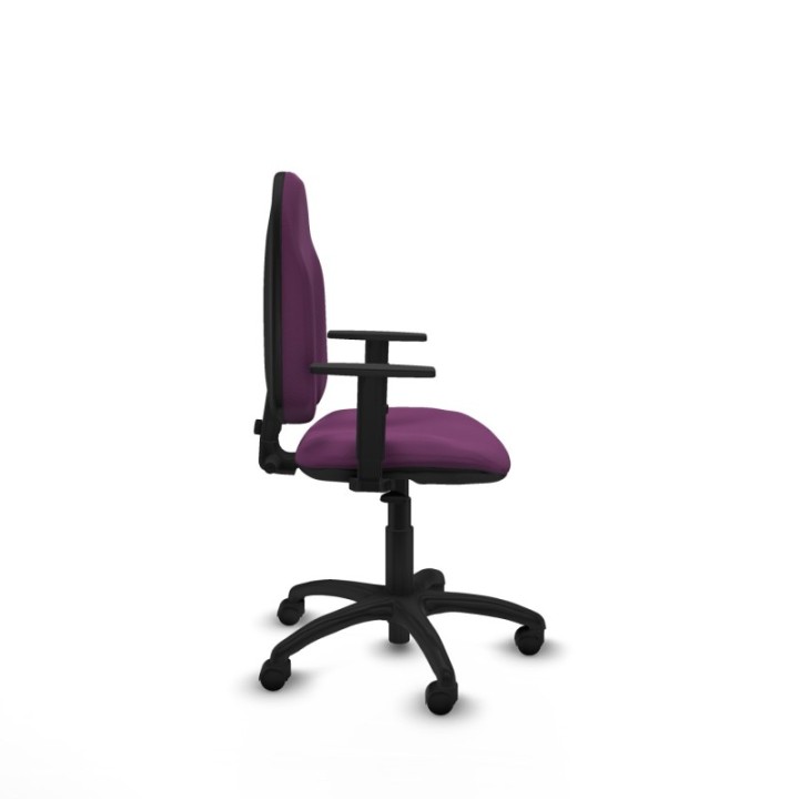 Algarra CP similpiel morado brazos 1D base poliamida ruedas nailon 50mm