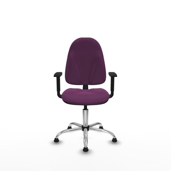 Algarra CP similpiel morado brazos 1D base cromada topes