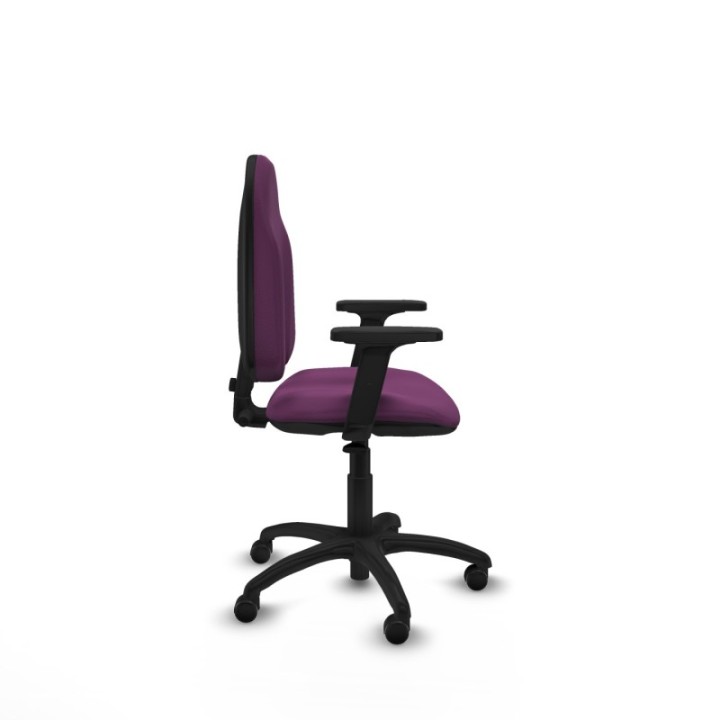 Algarra CP similpiel morado brazos 2D base poliamida ruedas autofrenantes 50mm