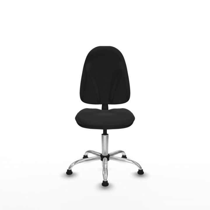 Algarra CP similpiel negro  base cromada topes