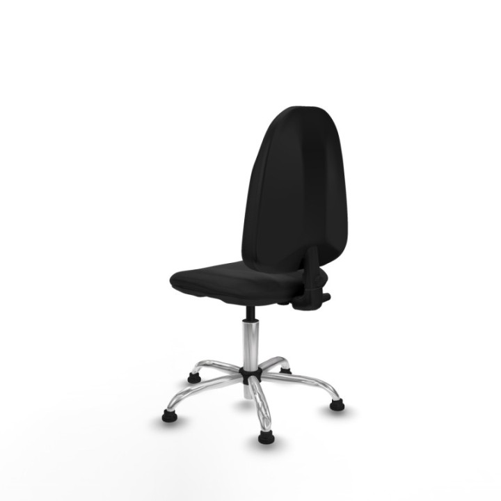 Algarra CP similpiel negro  base cromada topes