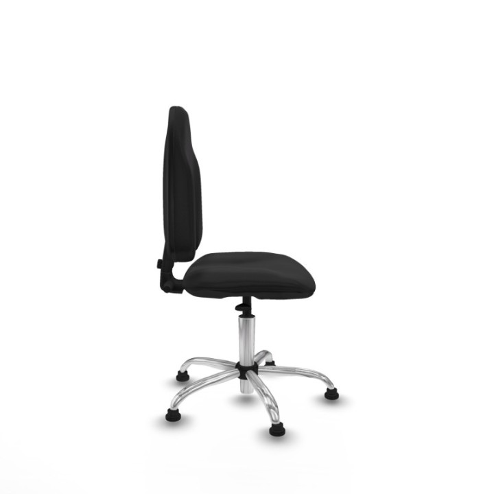 Algarra CP similpiel negro  base cromada topes