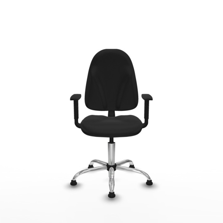 Algarra CP similpiel negro brazos 1D base cromada topes