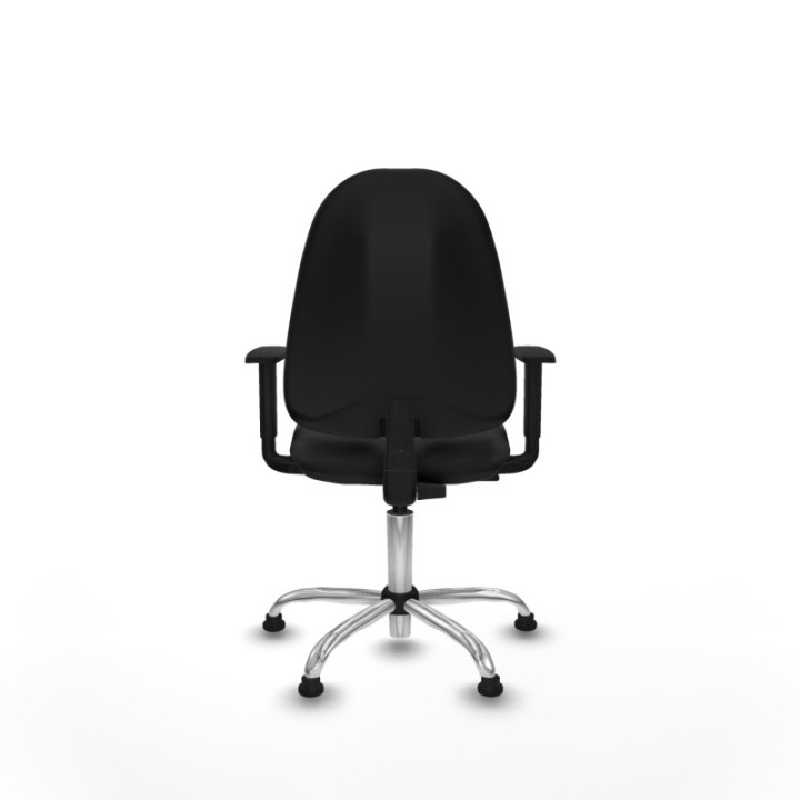 Algarra CP similpiel negro brazos 1D base cromada topes