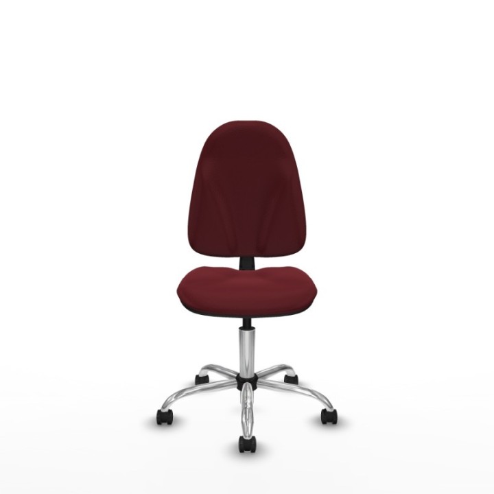 Algarra CP similpiel granate  base cromada ruedas autofrenantes 50mm