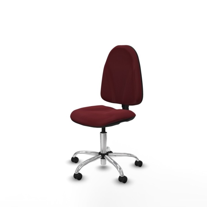 Algarra CP similpiel granate  base cromada ruedas autofrenantes 50mm