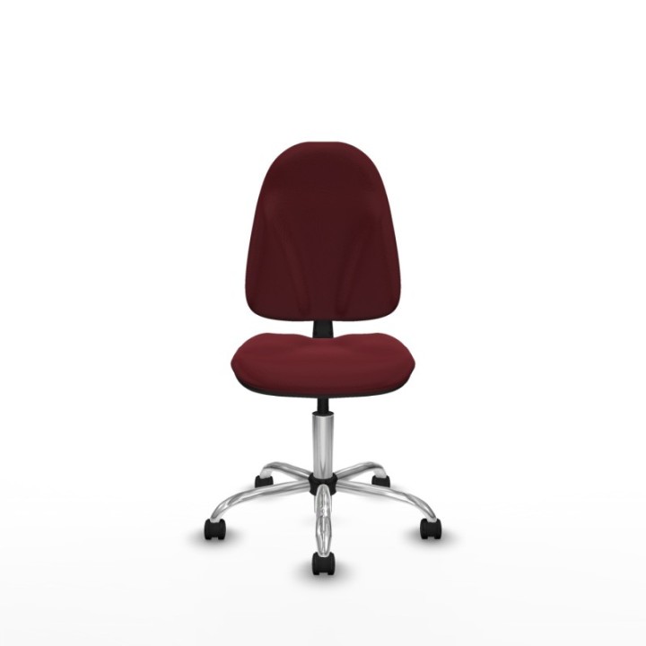 Algarra CP similpiel granate  base cromada ruedas nailon 50mm