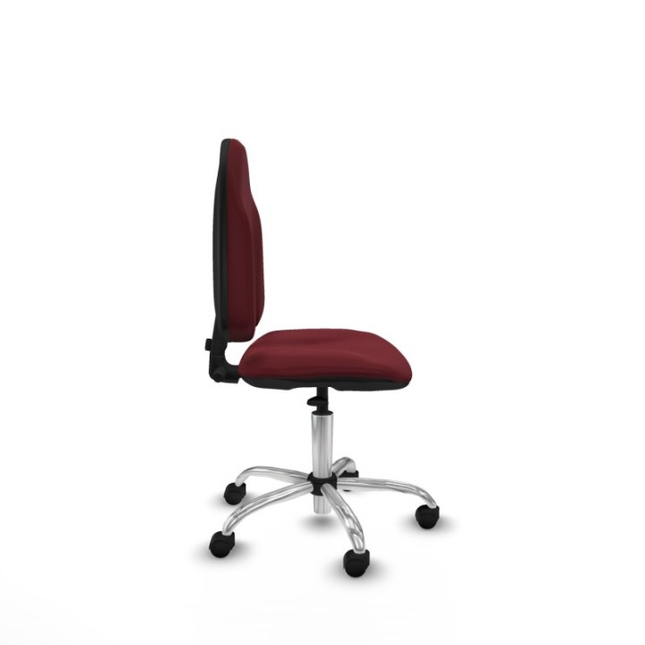 Algarra CP similpiel granate  base cromada ruedas nailon 50mm