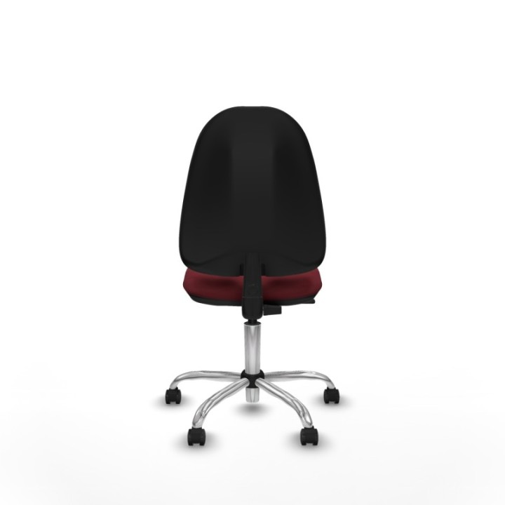 Algarra CP similpiel granate  base cromada ruedas engomadas 50mm