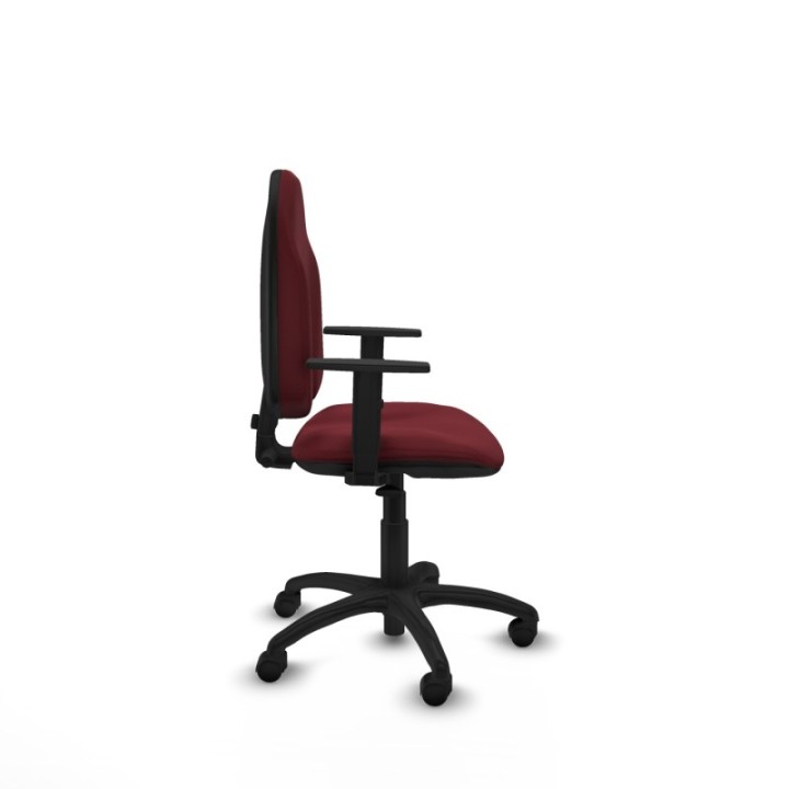 Algarra CP similpiel granate brazos 1D base poliamida ruedas nailon 50mm