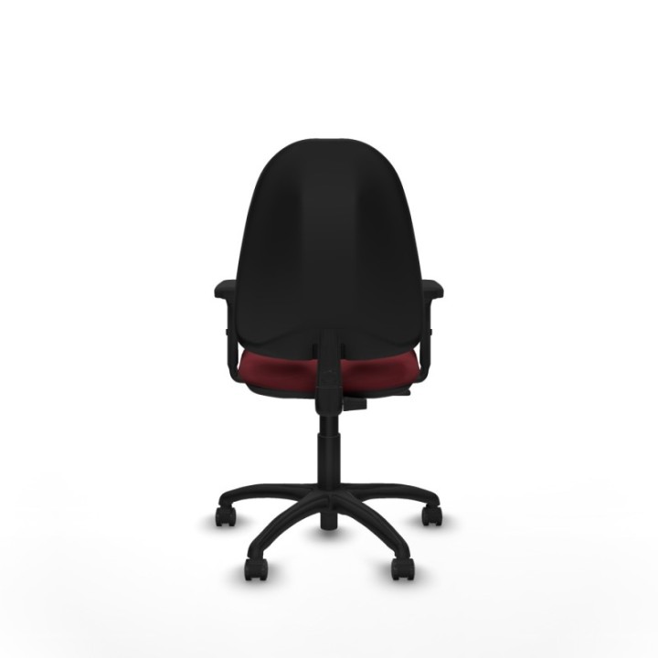 Algarra CP similpiel granate brazos 2D base poliamida ruedas engomadas 50mm