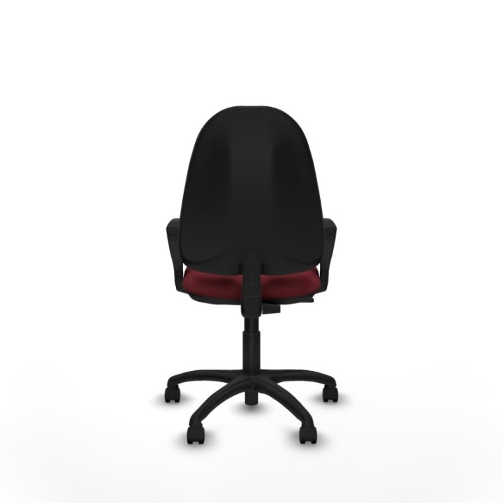 Algarra CP similpiel granate brazos fijos base poliamida ruedas nailon 50mm