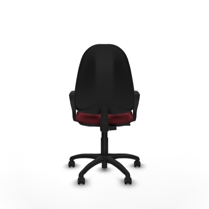 Algarra CP similpiel granate brazos fijos base poliamida ruedas engomadas 50mm