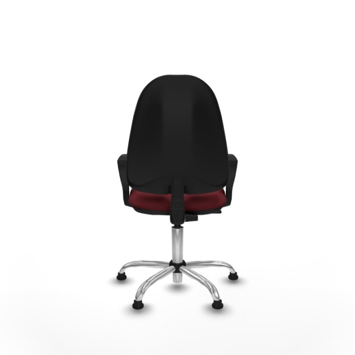 Algarra CP similpiel granate brazos fijos base cromada topes