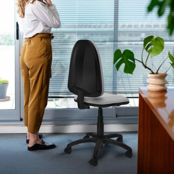 Aýna CP bali gris oscuro sin brazos base poliamida ruedas nailon 50mm