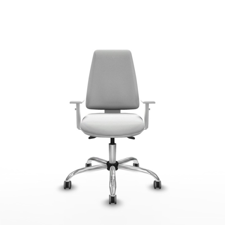 Elche blanca asincro bali blanco brazos blancos base cromada ruedas 65mm engomadas