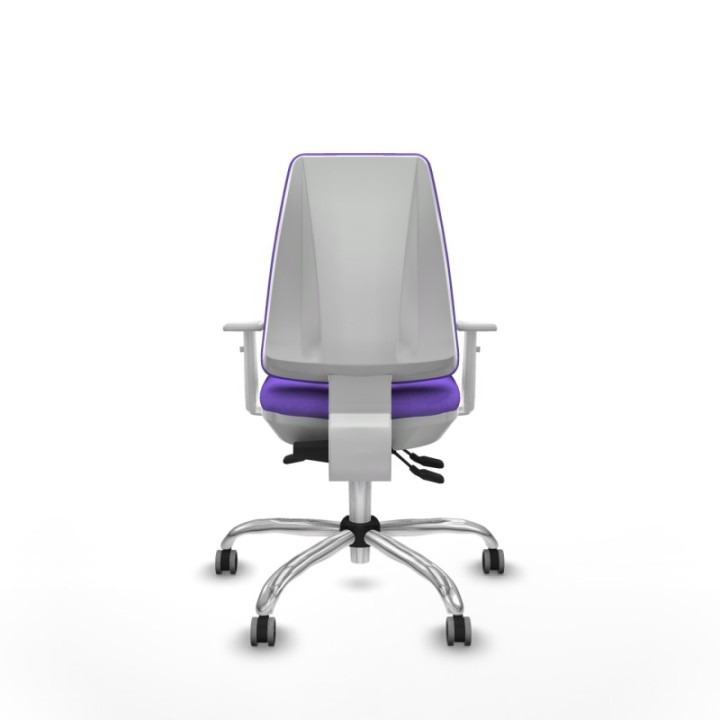 Elche blanca asincro bali lila brazos blancos base cromada ruedas 65mm engomadas