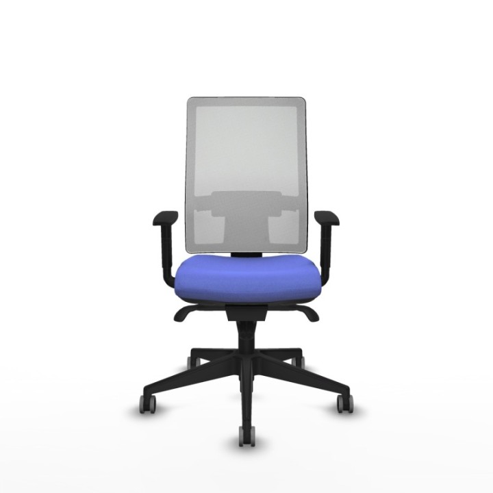 Horna sincro malla blanca bali azul claro brazos 1D base piramidal  ruedas 65mm engomadas