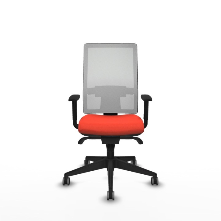 Horna sincro malla blanca bali naranja oscuro brazos 1D base piramidal  ruedas 65mm engomadas