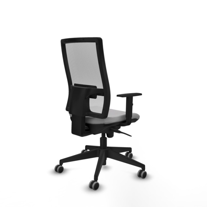 Horna sincro malla blanca bali gris claro brazos 1D base piramidal  ruedas 65mm engomadas