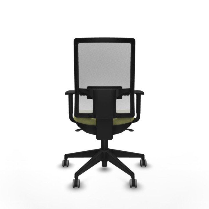 Horna sincro malla blanca bali verde oliva brazos 1D base piramidal  ruedas 65mm engomadas