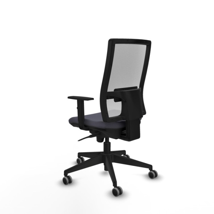 Horna sincro malla blanca bali gris oscuro brazos 1D base piramidal  ruedas 65mm engomadas